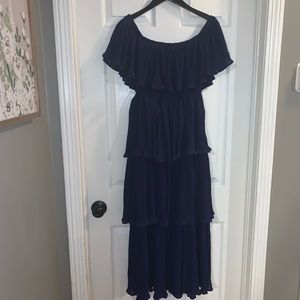 Zarra pleated ruffle dress